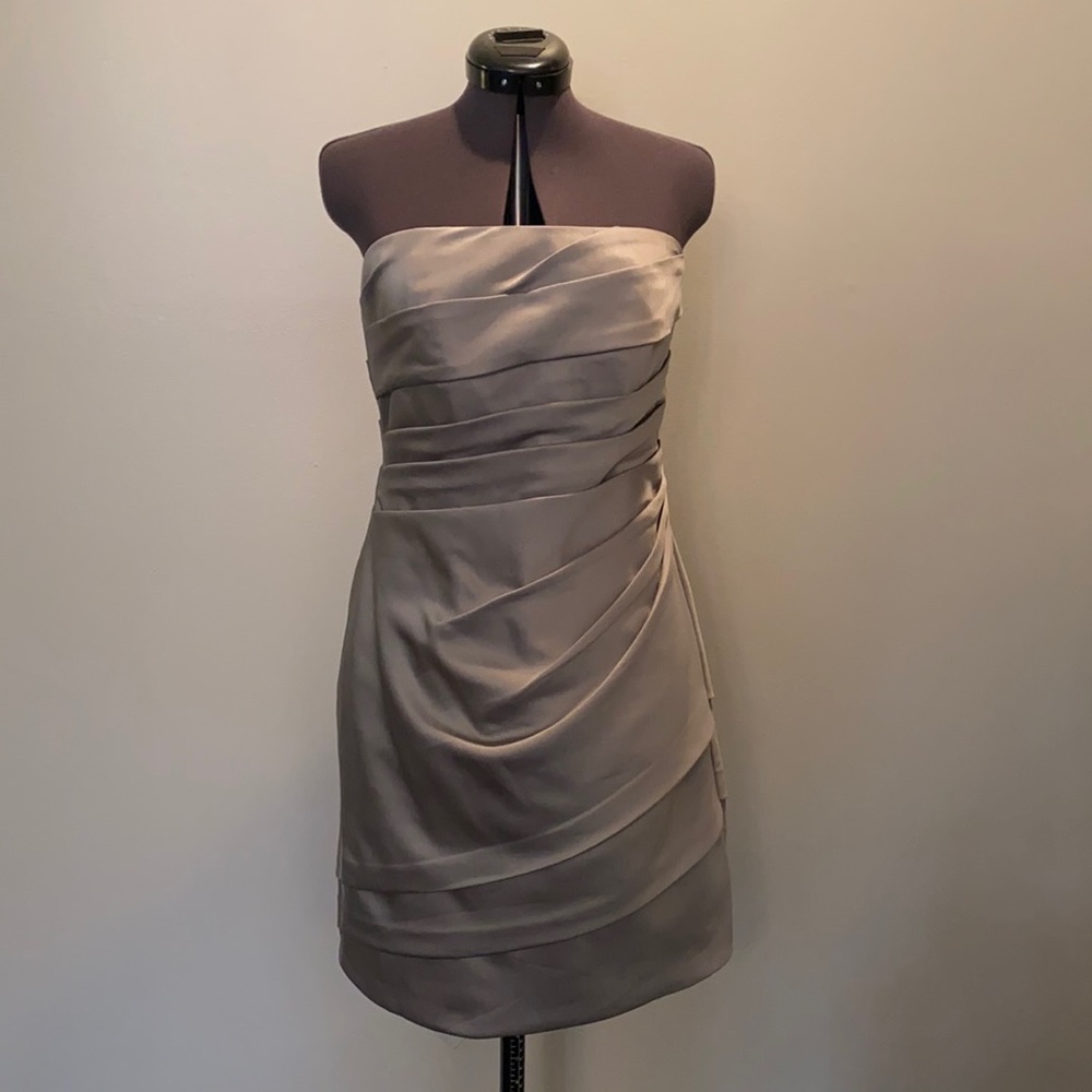 Strapless Satin Party/Cocktail/Bridesmaid Dress